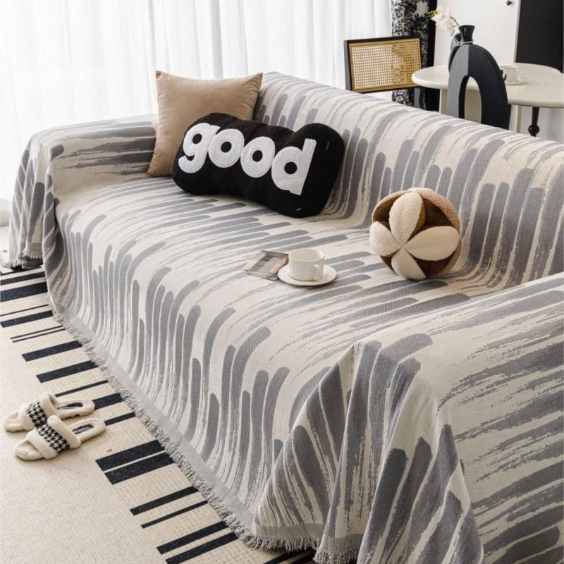 Modern Throw Color Block Camping Picnic Blanket Cover INS Nordic Sofa Cover Mat Throw Blankets for Living Room Couple Position