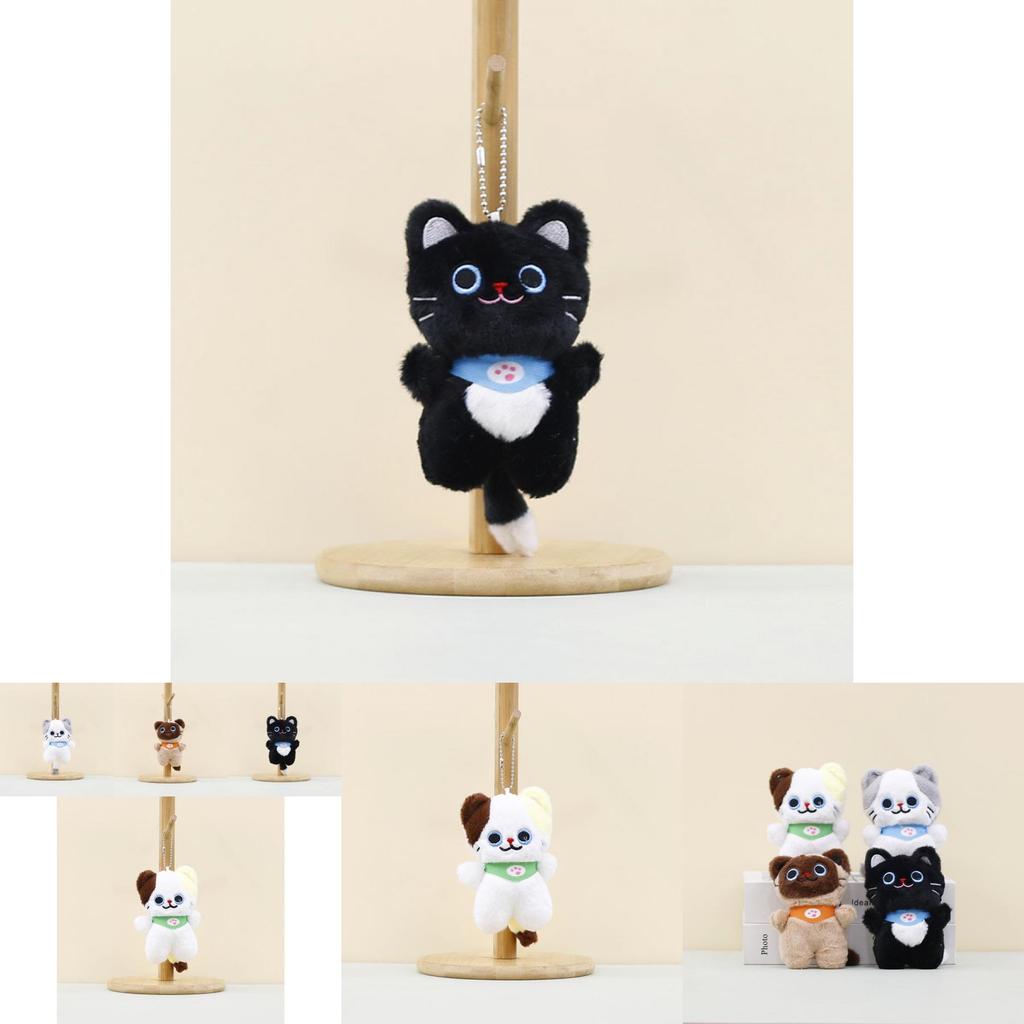 Adorable Mini Cute Cat Plush Toy Keychain Doll Soft Stuffed Animal Accessory