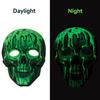 3D Skull Face Guard Glow In The Dark Lightweight EVA Fabric Realistic Design Halloween Headpiece Makeup Apparel Props