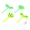 8Pcs Fruit Fork Toothpick Leaves Plastic Decoration Lunch Box Bento Accessories