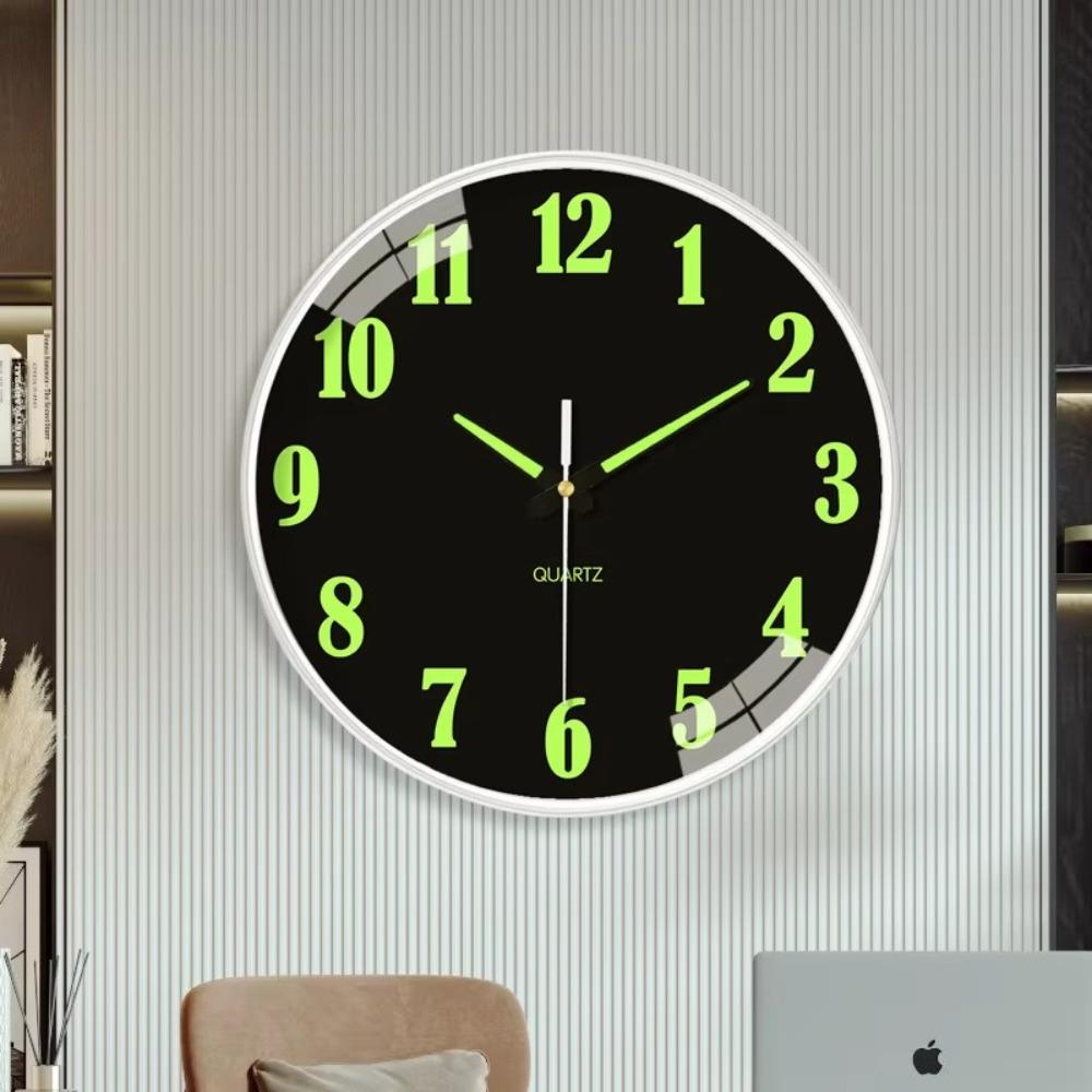 Luminous Wall Clocks ABS Living Room Clock New Quartz Clock for 8-Inch Home Decoration