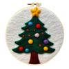 Christmas Needle Felting Kit Holiday Felt Painting Set for Beginners Starter Needle Felting DIY Craft Kit with Pad Needles Wool Decorative Frame