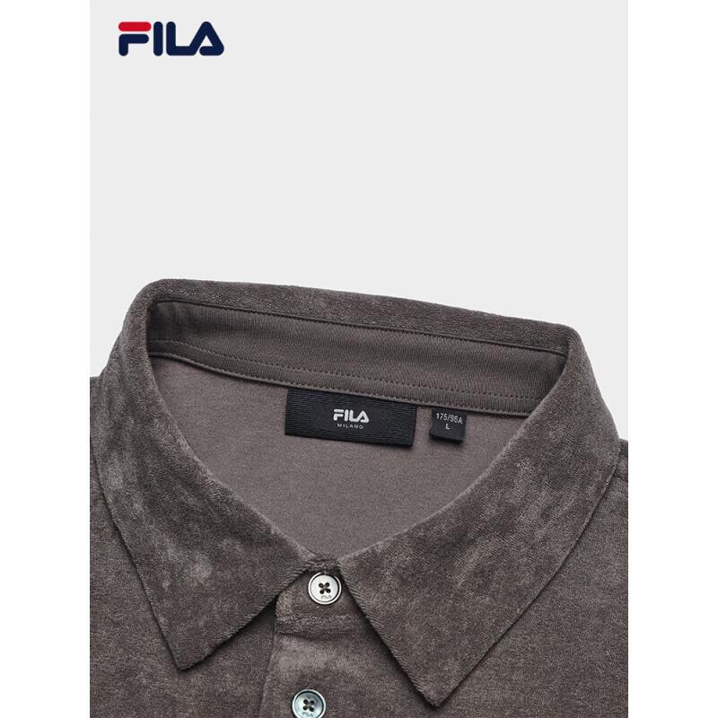 FILA Men's Knitted Short-Sleeve Polo Shirt