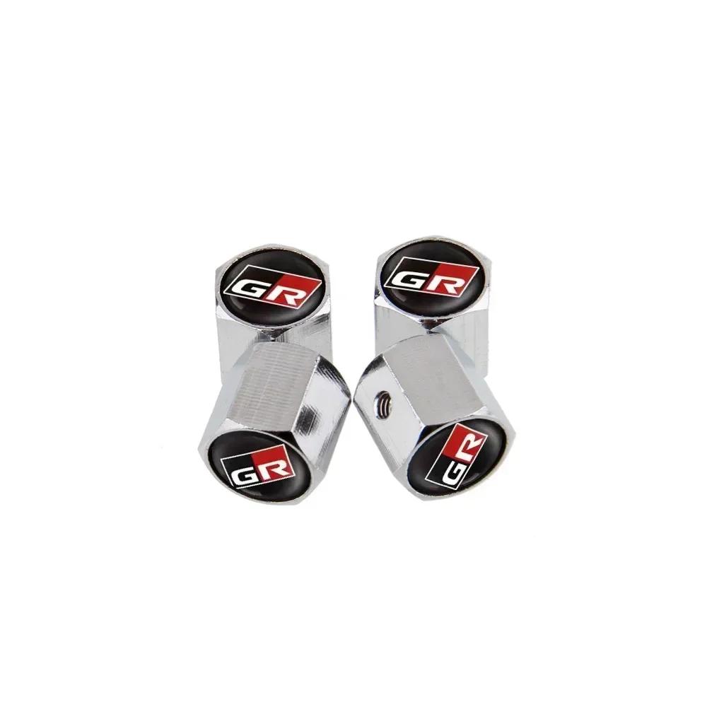 Car Wheels Tire Valve Caps Anti-theft Air Cover for Toyota GR Sport Gazoo Racing Corolla Camry Hilux Aqua Prius Prado Yaris Rav4