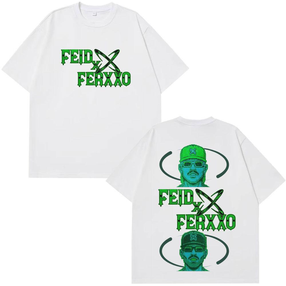 Rapper Feid Ferxxo Falxxo Tour 2026 Print Tshirt Unisex Women Fashion HipHop Tshirts Summer Casual Cotton Tshirts