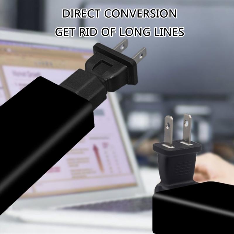 US Standard Outlets 1-15P to IEC320 C5 Connection Power Plug Adapter PVC Component for Electronics