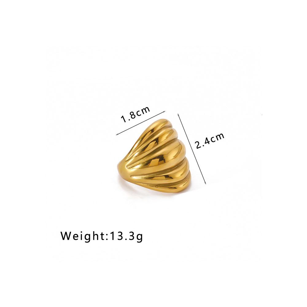 High Quality Geometric Twist Irregular Ring for Women New Vintage Opening Finger Rings Stainless Steel Jewelry Party Gift