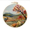 Mountain and Moon Landscape Embroidery Kit Handmade Gift with Scenery Pattern Cross Stitch Home Decoration Sewing accessories