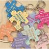 "You Are My Missing Piece" Acrylic Puzzle Text Keychain Multicolour  Versatile   Woman