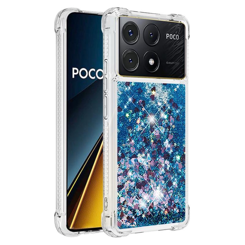 X6 Pro Case On For Fundas Xiaomi Poco X6 Pro Cover Glitter Dynamic Liquid Case For Xiomi Xiaomi PocoX6 X 6 Pro Phone Cases Etui