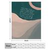 Who You Are Becoming - Inspiring Positive Quote With Mountain And Moon Throw Blanket Compact Warm Blanket For Car Road Trip
