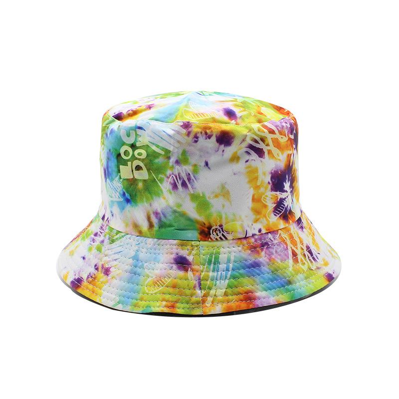 Cotton Double-Sided Fisherman'S Hat Children'S Spring And Summer Trendy Men'S Versatile Printed Sun Hat Outdoor Street Basin Hat
