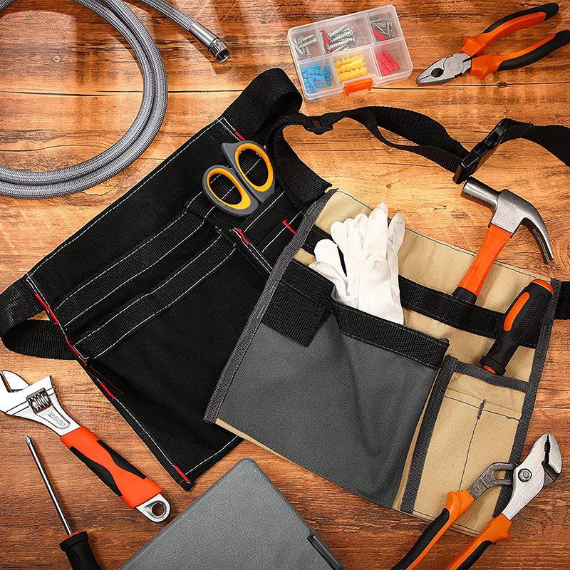 Electrician Tool Bag: Five-Pocket Wear-Resistant Pouch for Repairs and Interior Decoration