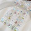 Sky Little Yellow Bear Cute Childlike Nail Art Stickers with Stars, Bows & CCD Camera Phone Jelly Stickers