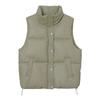 Down cotton short vest women's stand-up collar leave-in vest autumn and winter fashion loose cotton vest cotton vest