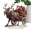 2D Flat Acrylic Sleigh Santa Claus Ornaments Christmas Reindeer Christmas Series Desktop Decoration for Home 2025 Xmas Navidad