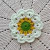 Handmade Crochet Flower Coaster Heat-Resistant Cup Mat for Mugs Glasses Soft Non-Slip Absorbent Table Protector Mat Cute Kitchen Desk
