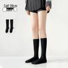 Women's Low-Pressure Over-the-Knee Compression Socks – Slimming, High-Top, Half-Length, Black, for Spring/Autumn