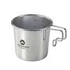 Four Outdoor Stainless Steel Sierra Cups with a Storage Bag Picnic Tableware Portable Barbecue Hiking Camping Cup Picnic Cookware