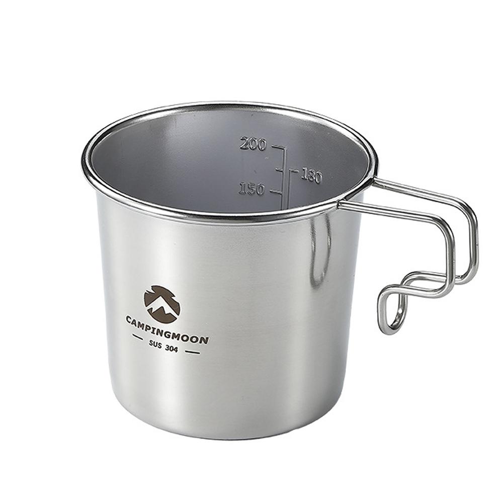Four Outdoor Stainless Steel Sierra Cups with a Storage Bag Picnic Tableware Portable Barbecue Hiking Camping Cup Picnic Cookware