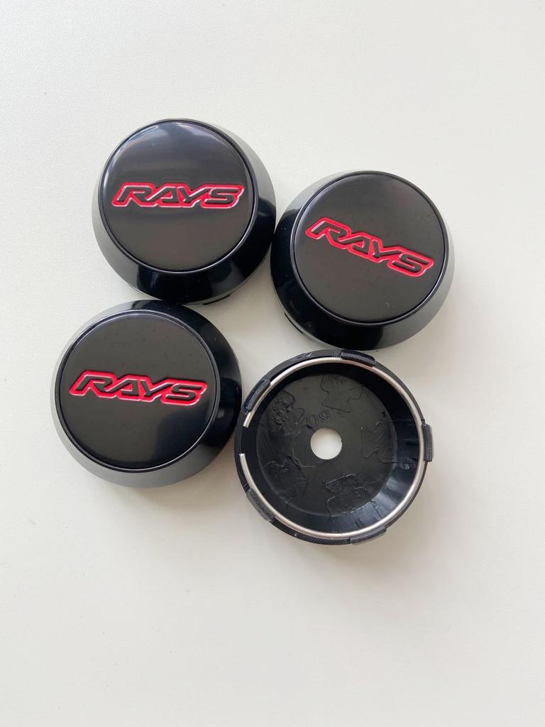 4PCS/Lot 65MM Car-Wheel-Center-Hub-Caps-for RAYS-VOLK Emblem Logo