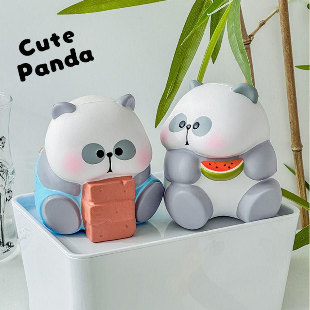 Kneading PVC Panda Squeeze Toys Elastic Animal Panda Fidgeting Toys Birthday Kids Gift