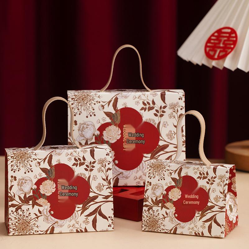 2025 Chinese Style Wedding Candy Bag: Handheld Souvenir Gift Box