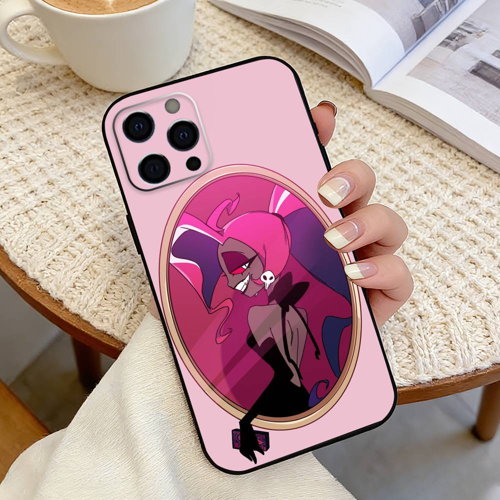 H-Hazbin Hotel V-Velvette Чехол для телефона для iPhone 17,16,15,14,13,12,11 Plus,Pro Max,XS,Мягкий силиконовый черный чехол iPhone13ProMax