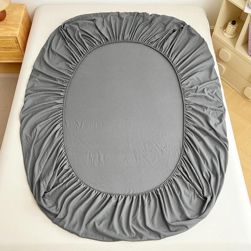3PCS/1 Set Bedding Set 1 Sheet+2 Pillowcase Mattress Cover Protector Adjustable Bed Fitted Sheet Cover With Elastic Band