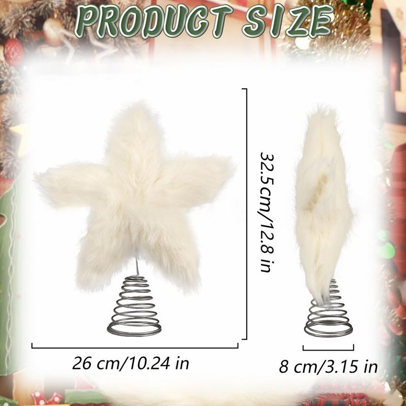 Christmas Star Tree Topper Star Shaped Christmas Tree Topper Cute Tree Topper Ornaments Plush Christmas Toppers Star Holiday