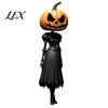 Ornamento Autunnale per la Casa Zucca Strega Statuetta, Statua Spettrale di Halloween con Lanterna, Carino Accessorio da Scrivania Vintage Gotico Resina per Tavolo Mensola
