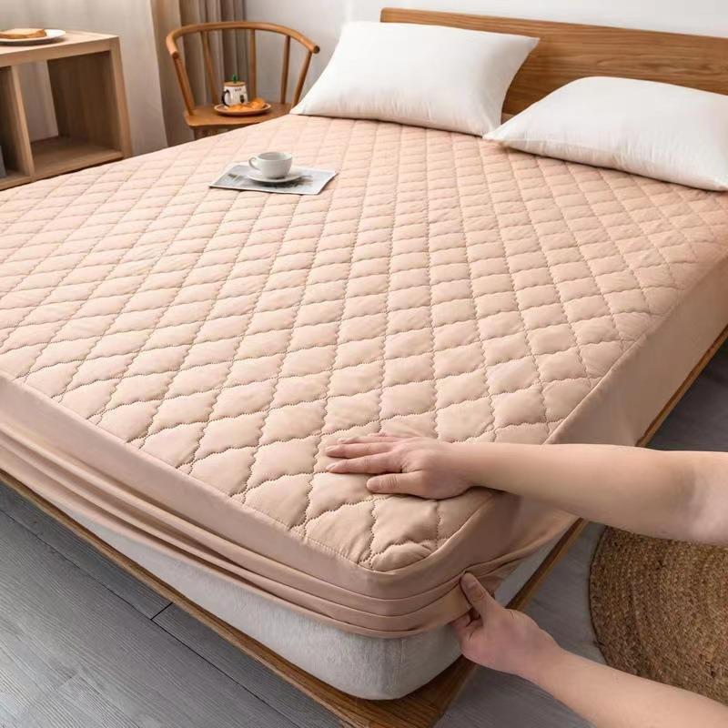 100% Waterproof Mattress Cover Quilted Thicken Single Double Elastic Fitted Sheet Style Bed Protector Pad King Size