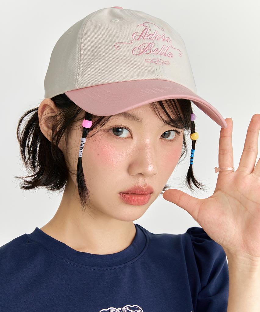 ADOREBELLE Antique Logo Cap - Pink