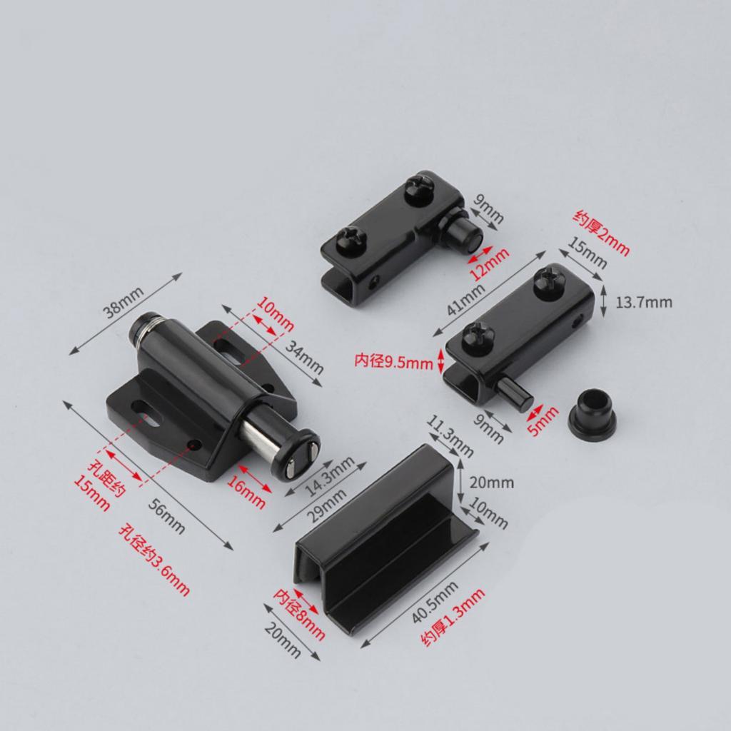 Single Head Magnetic Catches Closures Glass Door Hinge Clamp Magnetic Push To Open Touch Latches Furniture Hardware