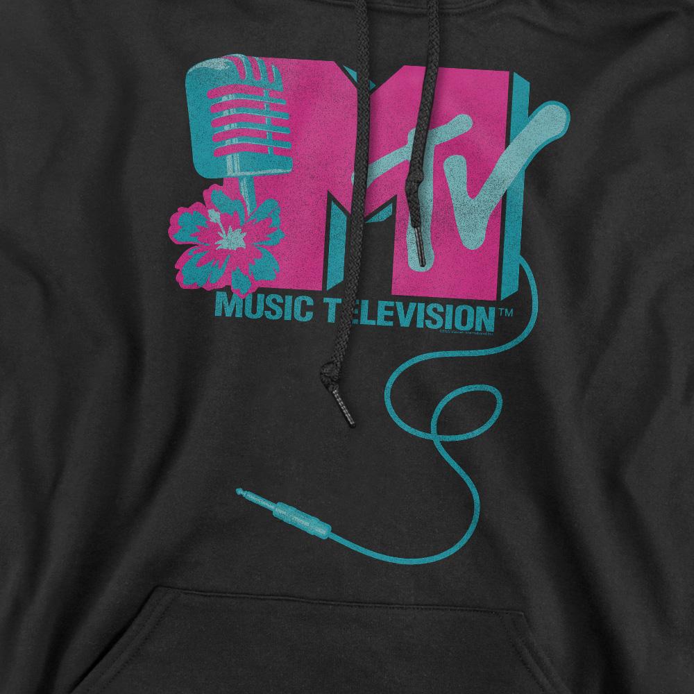 MTV Mens Microphone Logo Hoodie