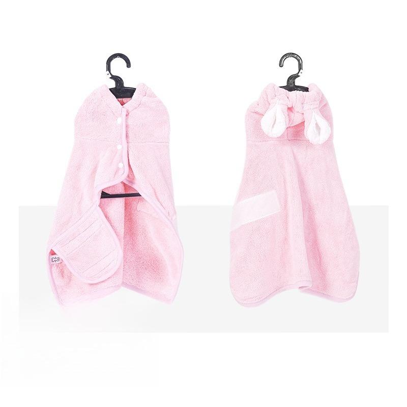 Toalla para Perro de Coral Suave Transpirable Absorbente Bata de Baño para Mascotas Bata para Cachorro Secado Rápido Ropa para Perros para Razas Pequeñas