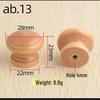 Solid Paulownia Wood Round Drawer & Cabinet Handle