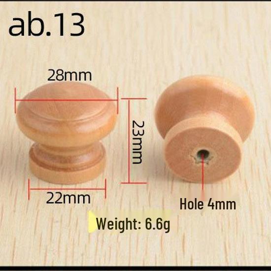 Solid Paulownia Wood Round Drawer & Cabinet Handle