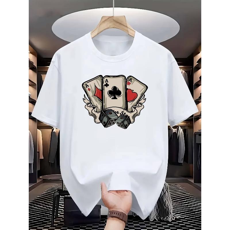 

European sizes Men S Stylish Print T-Shirt 4XL білий