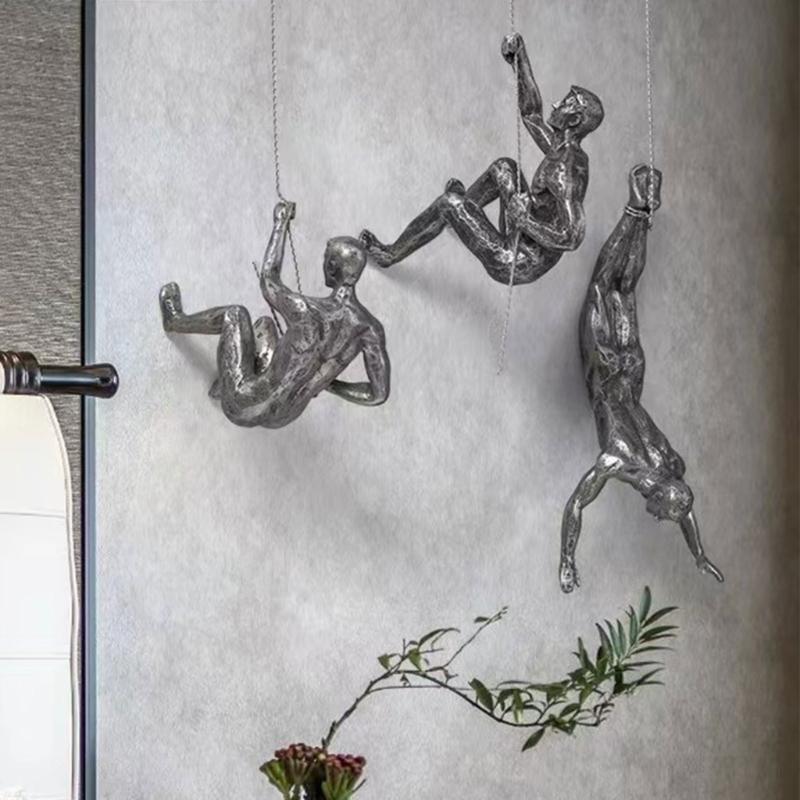 Sportfiguren Wandkunst, Erhabene 3D-Sportlerfigur für die Innenraumgestaltung mit klarem Thema und starkem visuellen Charakter