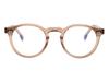 Alloaiweeo [Aloxrounz] Ar7003A C4 Vintage Frame Round Brown Transparent Horn-Rimmed Glasses