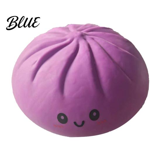 Bun Stress Reliever Smiling Steamed Ball with Steamer Anti-Anxiety Cartoon Dumpling Soft Sensory Toy Squeeze Simulated Dough Fidget