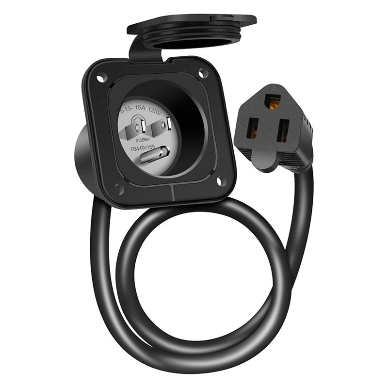 A60Z15 Amp Landstromanschluss Flansch Wohnmobil Stromstecker 2-polig 3-adrig Landstromstecker Für Boot Für Anhänger Boot Van Schuppen US Steckermay