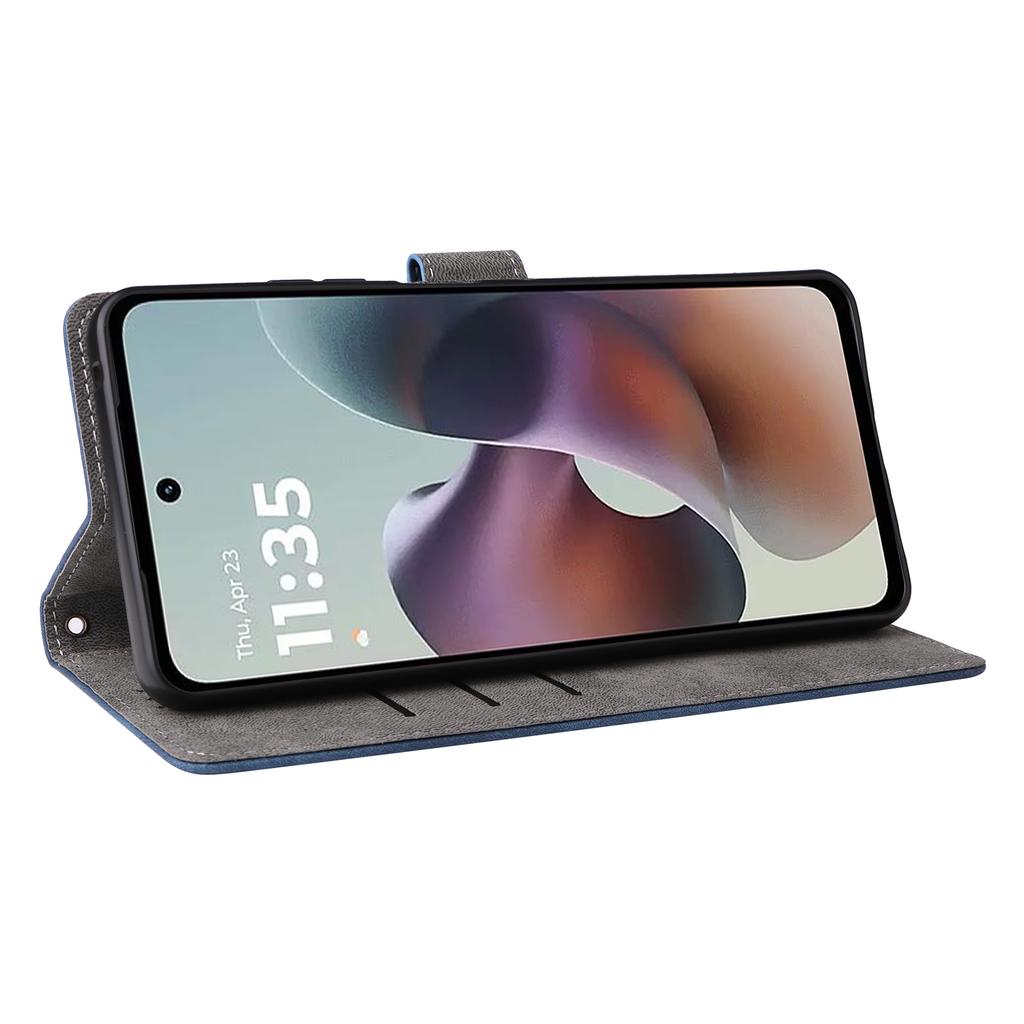 For Motorola Moto G56 5G Case Wallet RFID Blocking PU Leather Phone Cover Stand with Strap