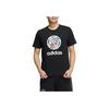 adidas Neo X Keith Haring Cartoon Logo Print Sports Short Sleeve T-Shirt Unisex Tops Black HD7271