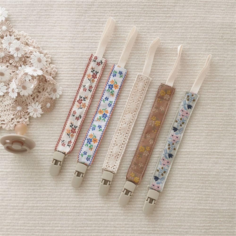 Adjustable Soother Holder Ethnic Style Nipple Holder Clips Baby Cloth Pacifier Chain  Toddler