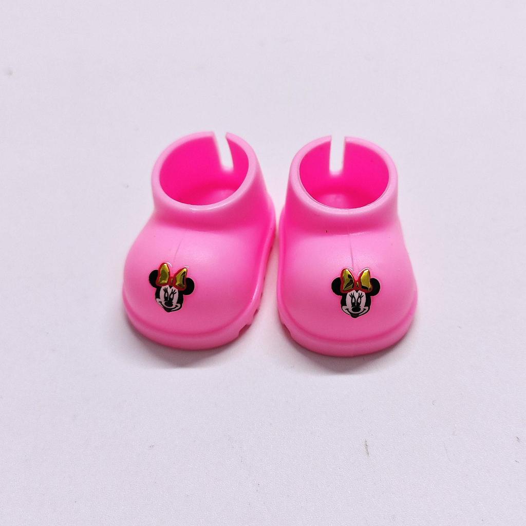 Macaron Labubu Rain Boots 17CM - 1st, 2nd, 3rd Gen Shoes Sit Sit Party, Universal Pink & Yellow