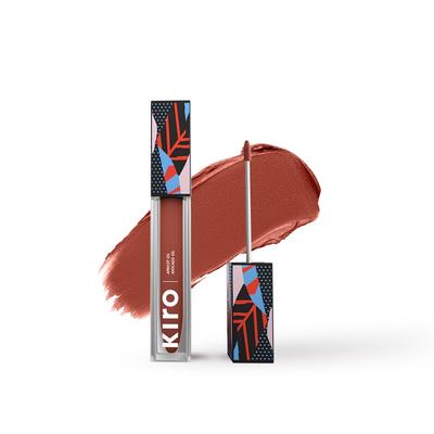 Kiro Airy Matte Liquid Lipstick Nutmeg Nude | Chocolate Brown | Transferproof I Waterproof Lipstick Long Lasting I Apricot & Avocado Oil | 100% Vegan
