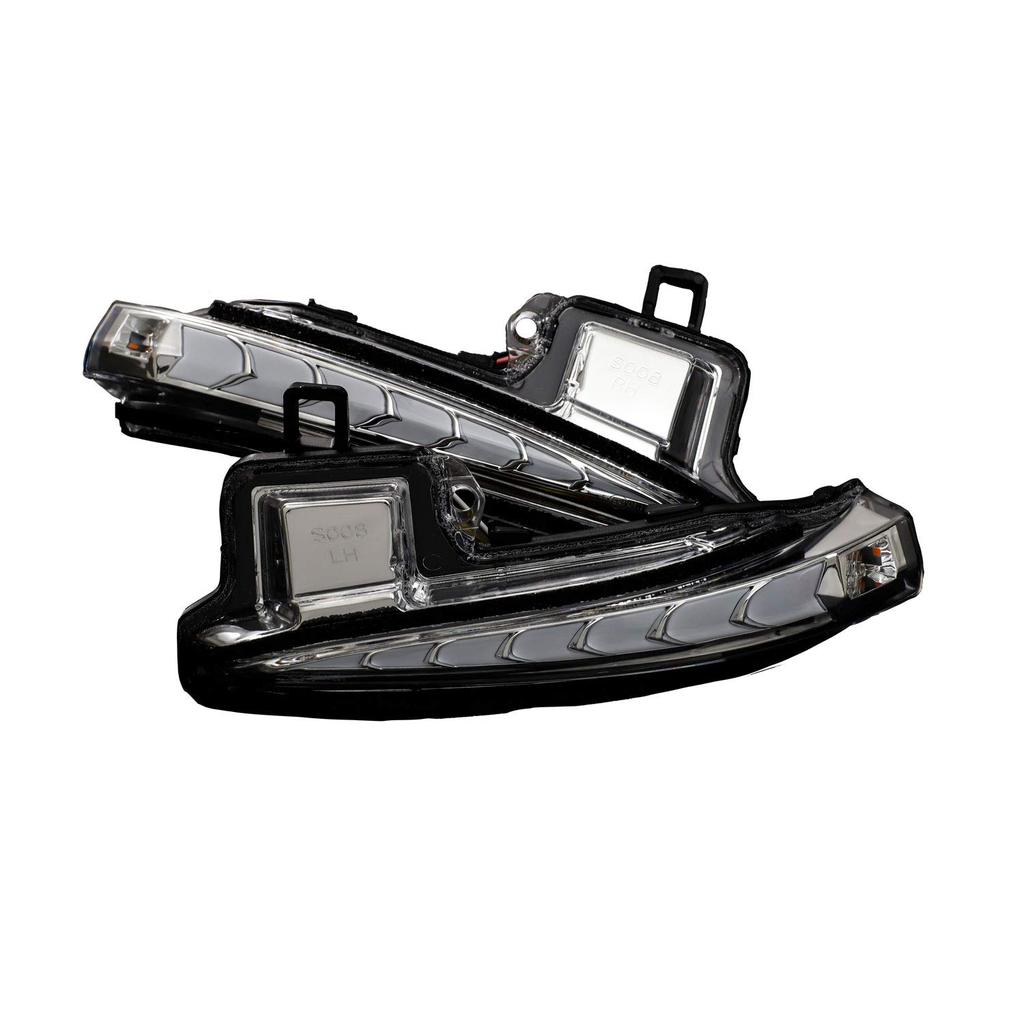 RAV4 Flowing Sequential Door Mirror Turn Signal Chrome with White Exterior Parts Lenses, LEDs,