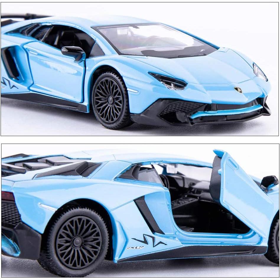 1/36 Scale Lambo Aventador LP700-4 Diecast Car Model Toy, Zinc Alloy Pull Back Vehicle for Kids Adults Gift Collection
